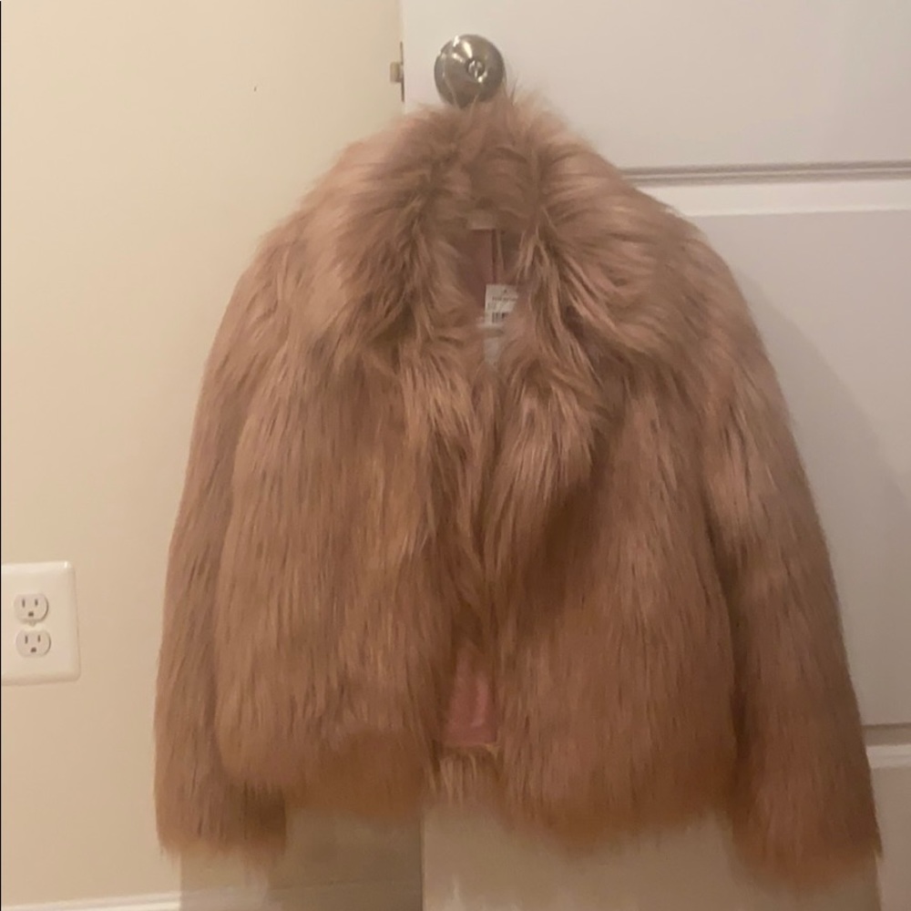 Faux fur jacket- never worn. Tags attached